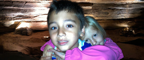 A'zalea and Andrew at Squire Boone Caverns
