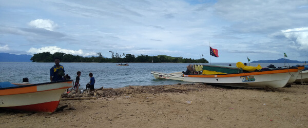 Boats at East Cape, PNG