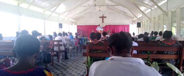 Worshiping at a church in Alotau, Papua New Guinea (PNG)