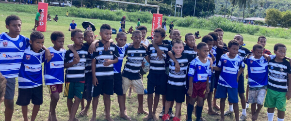 Andrew with his rugby team.