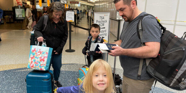 The Bradley’s at the Louisville airport leaving for PNG