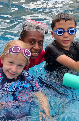 A’zalea, Andrew, and a local friend